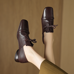 Elsi Women's Leather Square Toe Loafers