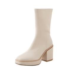 Fiona Women's Leather Square Toe Boots