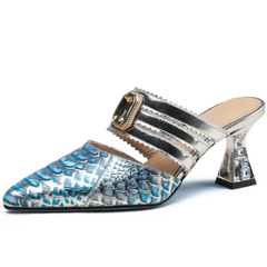 Francys Women's High Heel Dress Mules