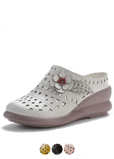 Gaby Women's Platform Leather Hollow Sandals