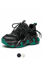 Godoy Women's Synthetic Leather Platform Sneaker