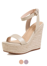 Herminia Women's Ankle Strap Wedges Sandals