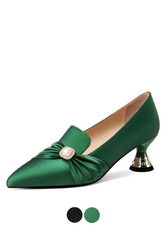 Kaina Women's Leather Pointed Toe Pumps