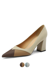 Kamila Women's Leather Casual Pointed Toe Pumps