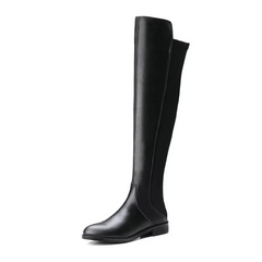 Lucrecia Women's Leather Over The Knee Flat Boots