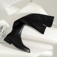 Lucrecia Women's Leather Over The Knee Flat Boots