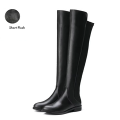 Lucrecia Women's Leather Over The Knee Flat Boots