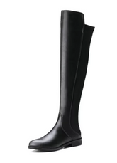 Lucrecia Women's Leather Over The Knee Flat Boots