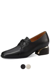 Luigi Women's Leather Cross-Tied Pumps