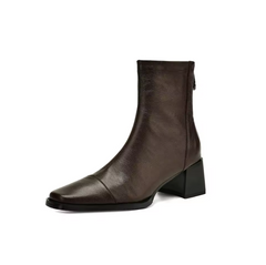 Maibe Women's Round Toe Ankle Boots