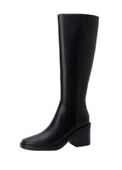 Malena Women's Leather Tall High Black Boots