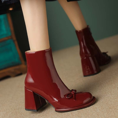 Marcella Women's Warm Square Heel Ankle Boots