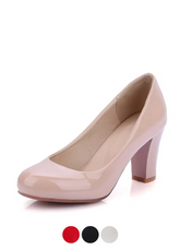 Marcia Women's Round Toe Patent Pump