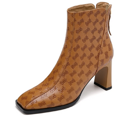 Marcial Women's Square Toe Zipper Ankle Boots