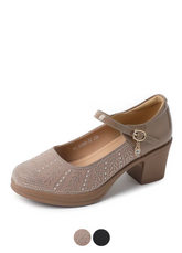 Margot Women's Thick Heel Patent Pumps