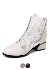 Mileidy Women's Square Heel Round Toe Ankle Boots