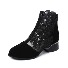 Mileidy Women's Square Heel Round Toe Ankle Boots