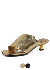 Nany Women's Medium Heel Leather Sandals