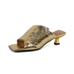 Nany Women's Medium Heel Leather Sandals