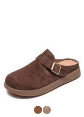 Nela Women's Leather Soft Sole Flat Slippers