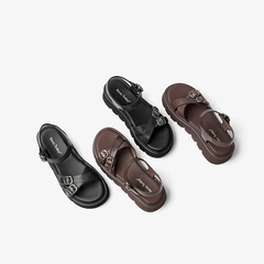 Nina Women's Comfortable Platform Leather Sandals