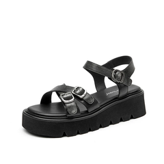 Nina Women's Comfortable Platform Leather Sandals
