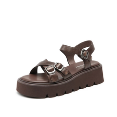 Nina Women's Comfortable Platform Leather Sandals