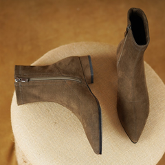 Nina Women's Suede Leather Ankle Boots