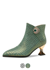 Noriel Women's Elegant Side Zipper Warm Ankle Boots