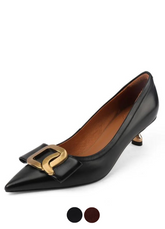 Olga Women's Leather Pointed Toe Pumps