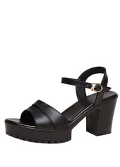 Olivia Women's Square Heels Sandals