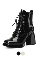 Ophelia Women's High Heels Lace Up Dress Boots