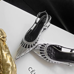 Oriana Women's Weaving Pointed Toe Sandals