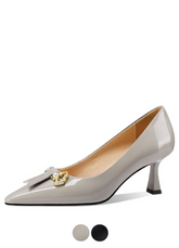 Paula Women's Leather Comfortable High Heels Pumps