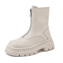 Pierina Women's British Style Front Zipper Boots