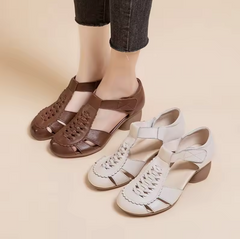 Pina Women's Hollow Leather Comfortable Sandals