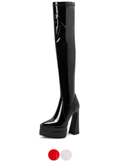 Rachel Women's Patent Over the Knee Boots