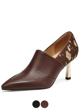 Raiza Women's Elegant Leather High Heel Pumps