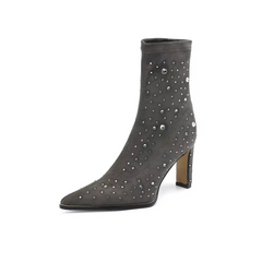Rosaura Women's Rhinestones Stretch Ankle Boots