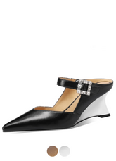 Ruth Women's Pointed-Toe Wedge Mules