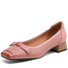 Sharlot Women's Leather Hollow Pumps