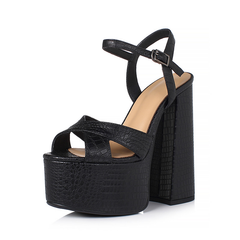 Shefali Women's Chunky Heel Platform Sandal