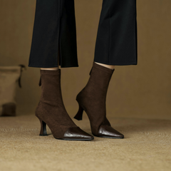 Suyin Women's Pointed Toe Stretch Ankle Boots