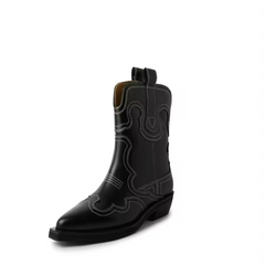 Triana Leather Mid-Calf Western Boots