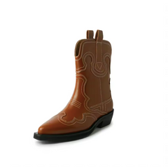 Triana Leather Mid-Calf Western Boots