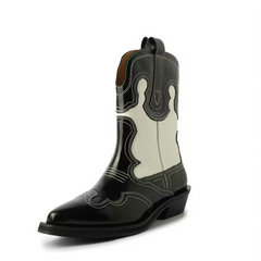 Triana Leather Mid-Calf Western Boots