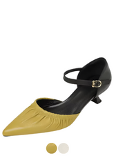 Bela Women's Leather Mid Heel Sandals