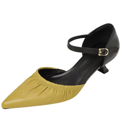 Bela Women's Leather Mid Heel Sandals