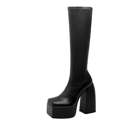 Fedra Women's Knee High Black Boots