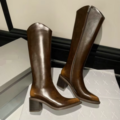 Raima Women's Knee-High Square Heel Boots